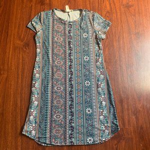 Women's printed mini bodycon dress sz M